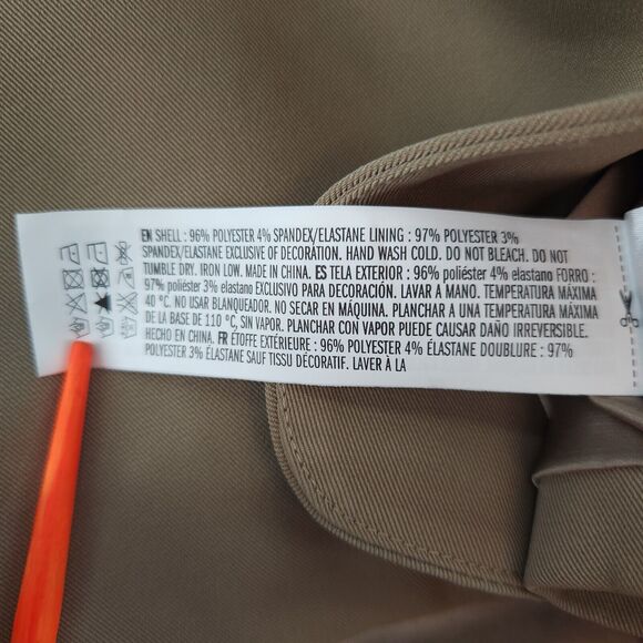 Grey Lab Women’s M Blazer Tan Minimalist Tailored Jacket Office Regency Chic - Picture 10 of 12